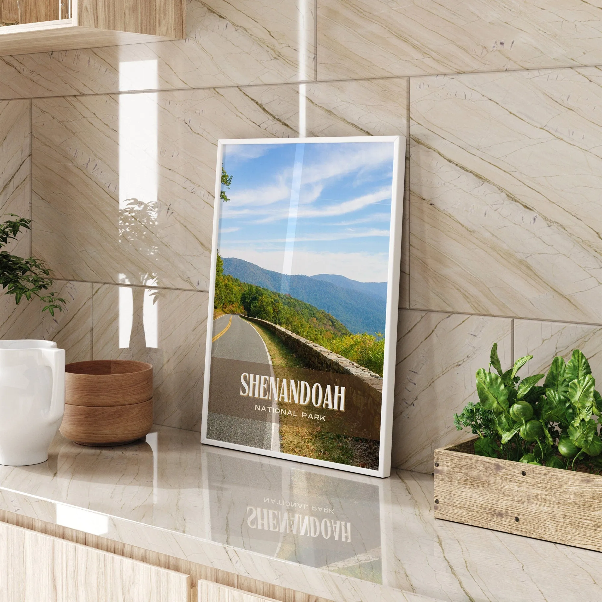 Shenandoah National Park Retro Wall Art, Virginia, USA