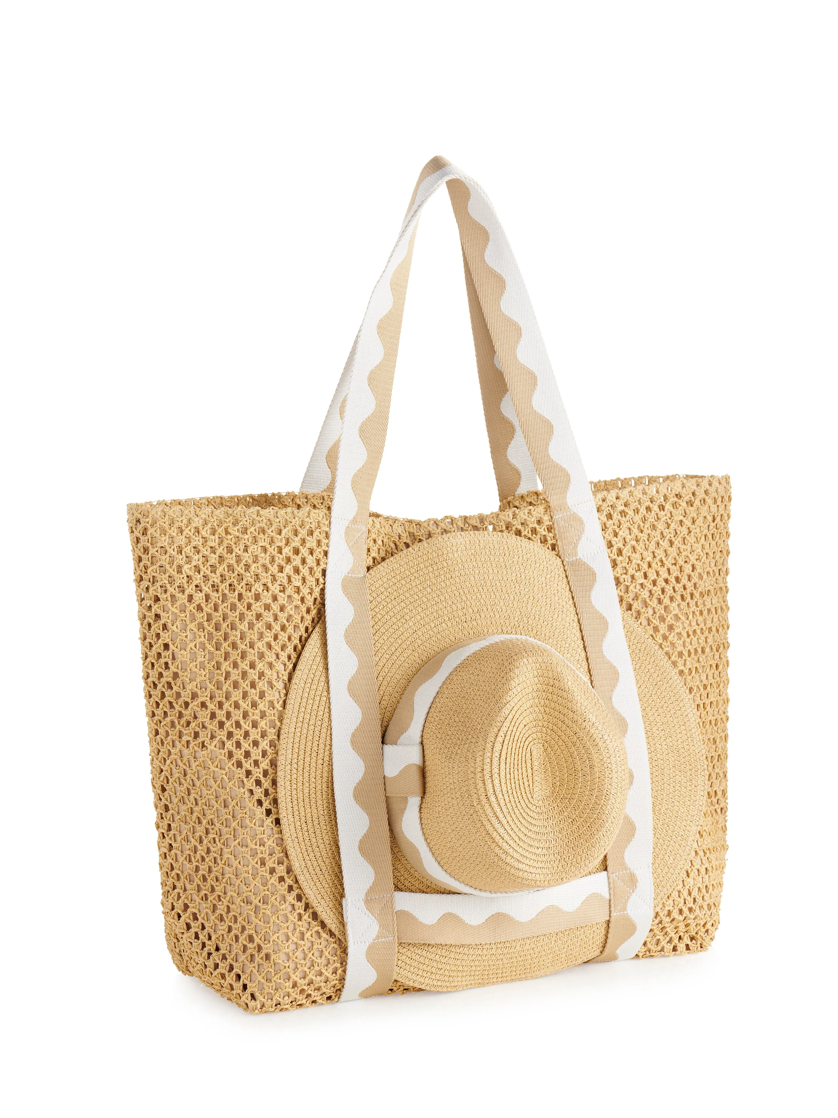 Shiraleah Antigua Tote And Hat Set