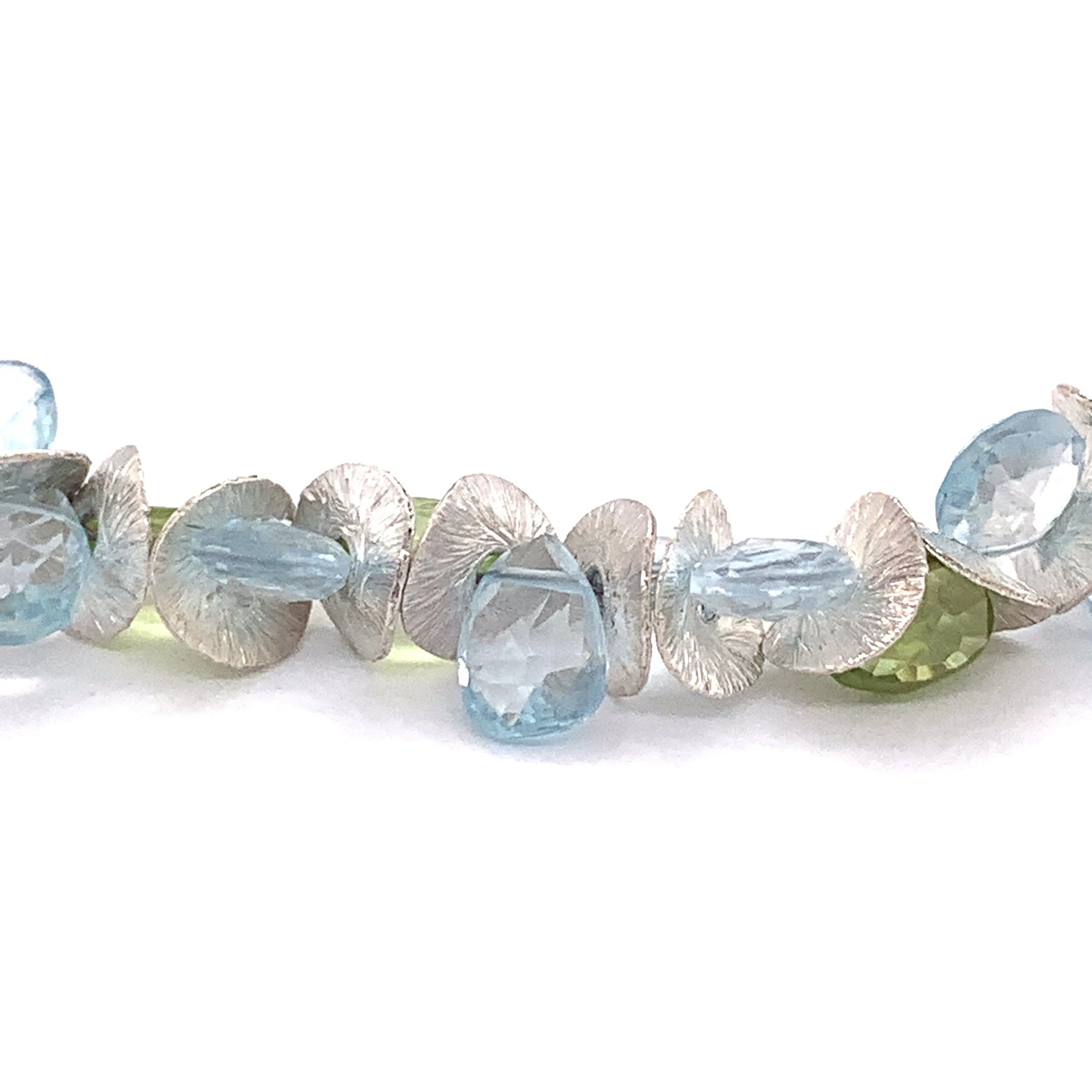 Signature Blue Topaz with Peridot Sterling Bracelet