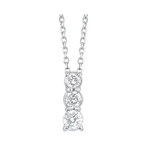 Silver (SLV 995) Cubic Zirconia Pendant -  1/4 ctw