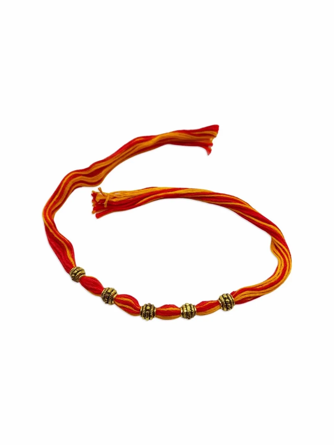 Simple Beads Rakhi With Multicolor Thread Rakhi For Raksha Bandhan