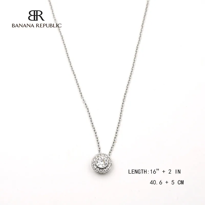 Simple Beautiful Crystal Pendant necklace