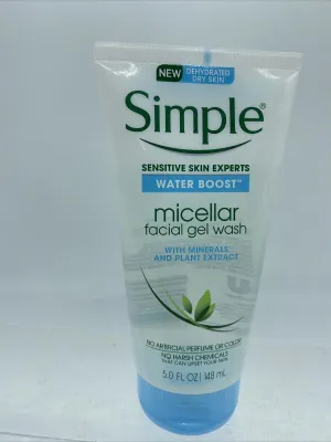 Simple Face Simple Water Boost Micellar Facial Gel Wash Sensitive  5 Oz