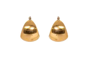 Simple Gold Wide Hoop Earrings