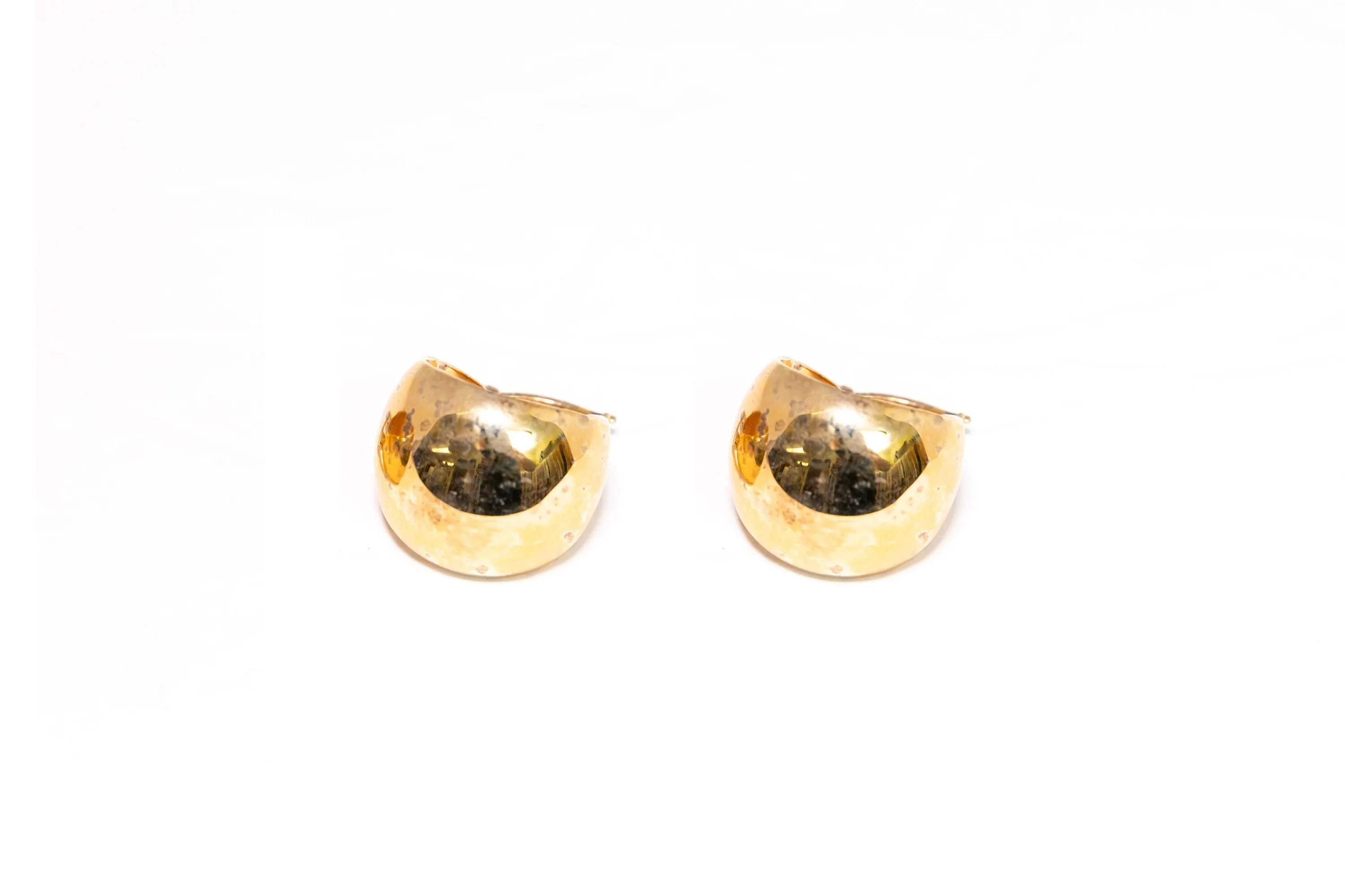 Simple Gold Wide Hoop Earrings