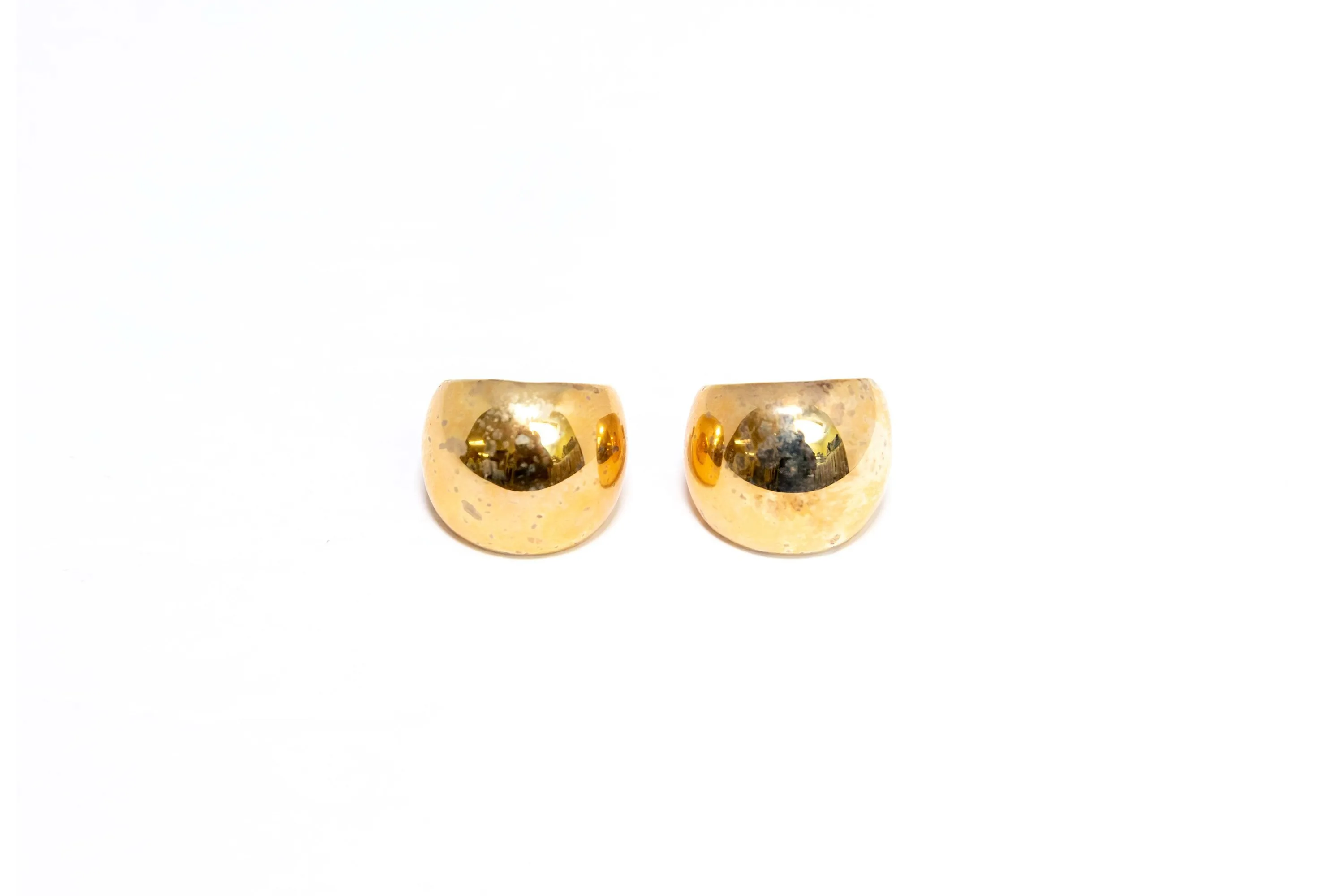 Simple Gold Wide Hoop Earrings