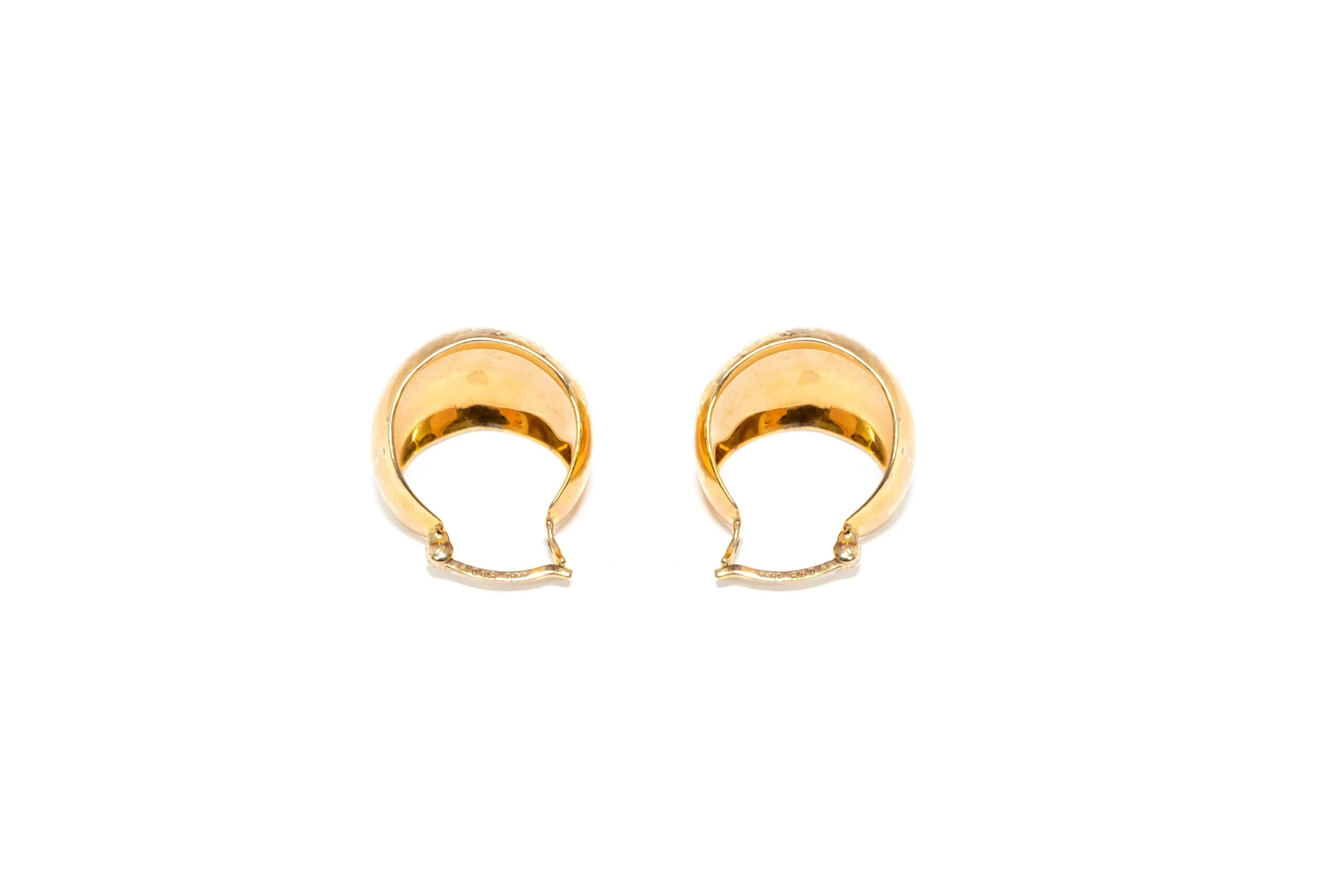 Simple Gold Wide Hoop Earrings