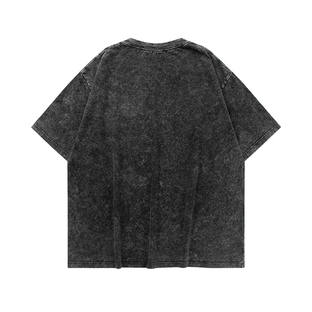 Simple Letter Washed T-Shirt