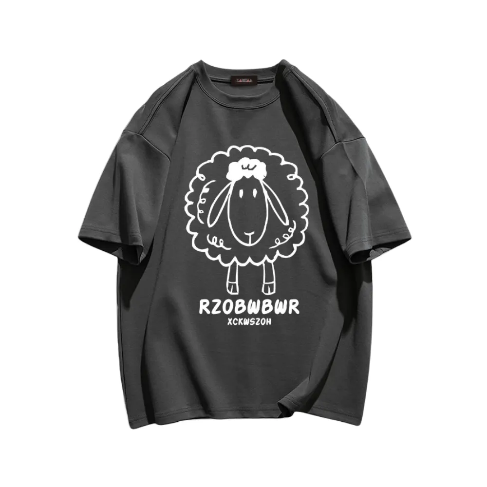Simple Sheep Printed T-shirt