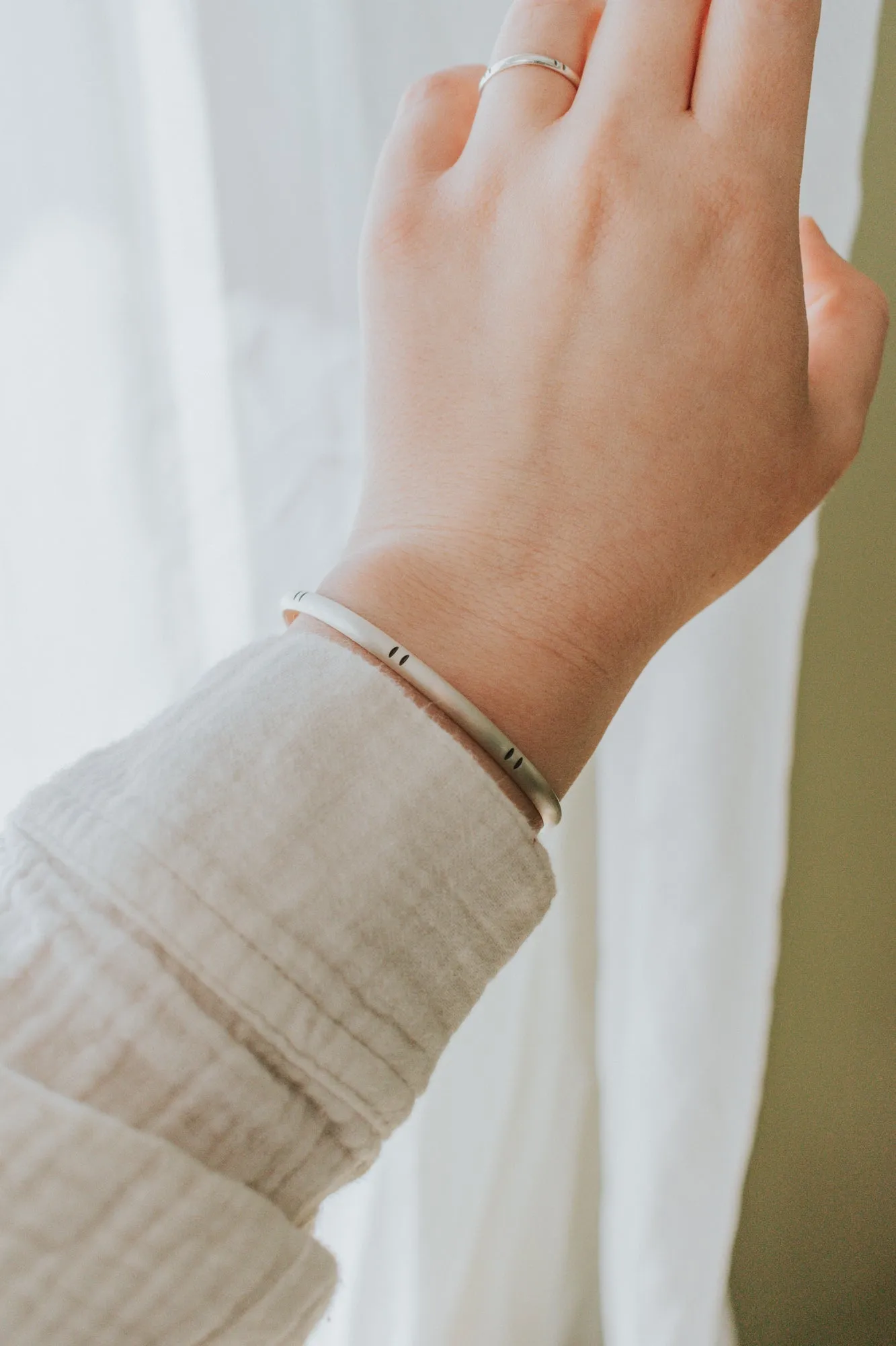 Simple Stamped Cuff Bracelet - one left!