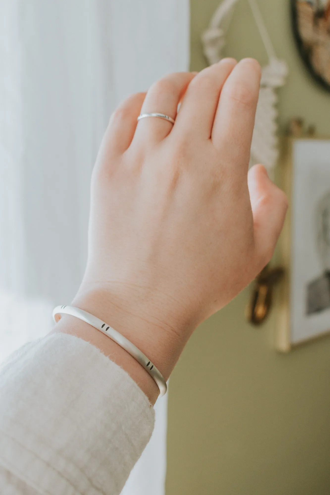 Simple Stamped Cuff Bracelet - one left!
