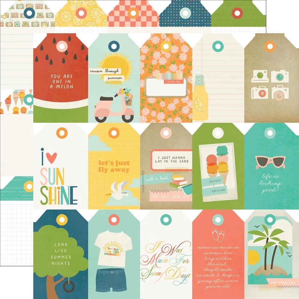 Simple Stories 12x12 [Collection ] - Summer Snapshots - Tag Elements