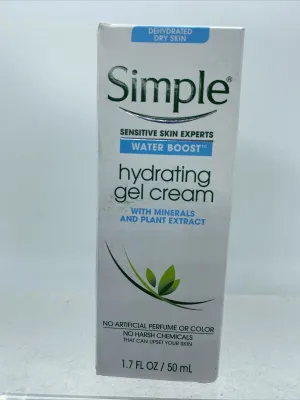 Simple Water Boost Hydrating Gel Creme Face Moisturizer 1.7 oz COMBINE SHIPPING!