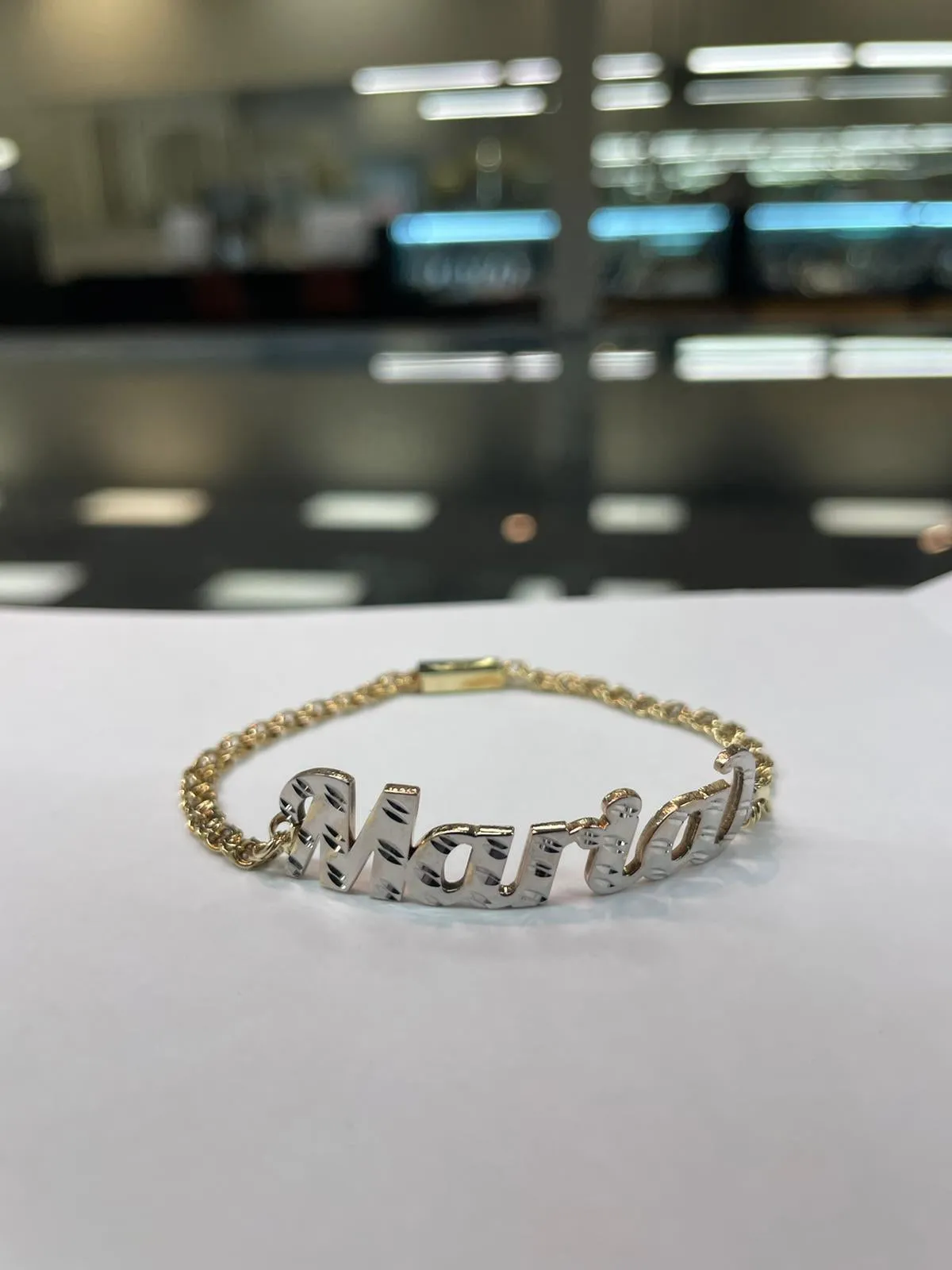 Single Name Plate Chino link Bracelet