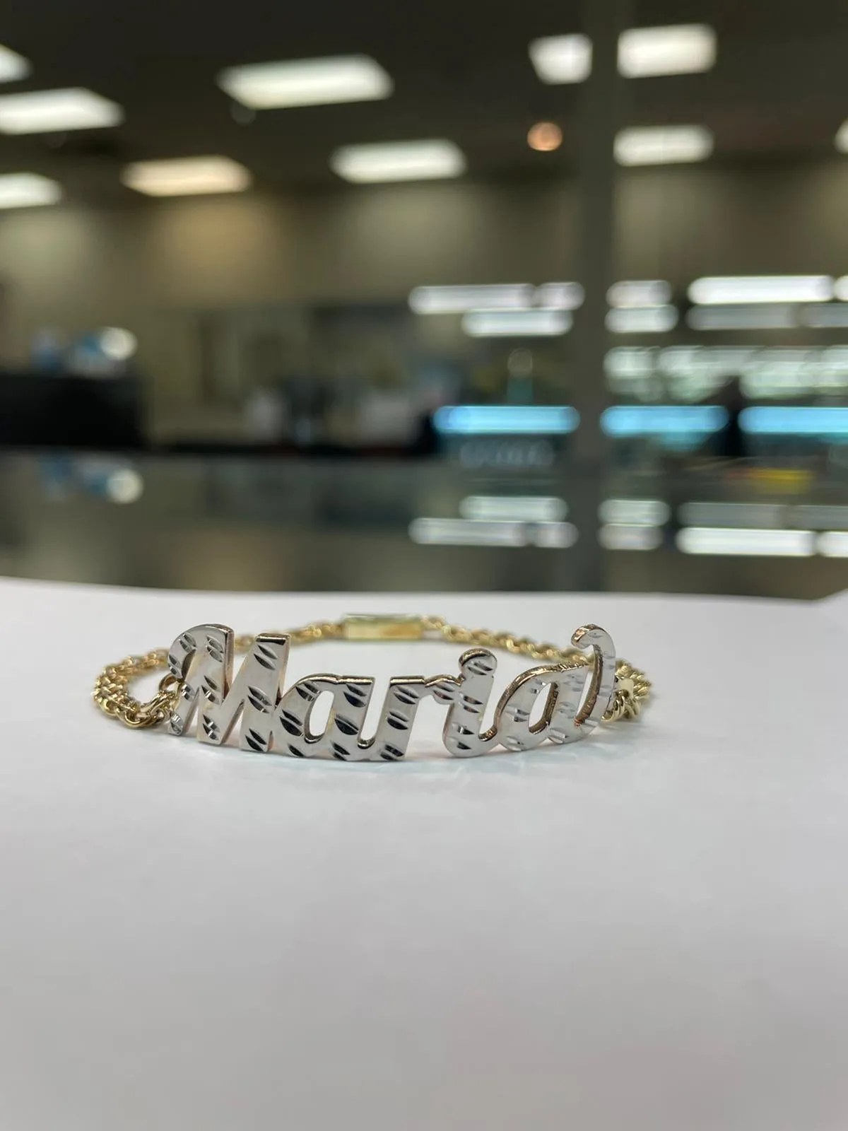 Single Name Plate Chino link Bracelet
