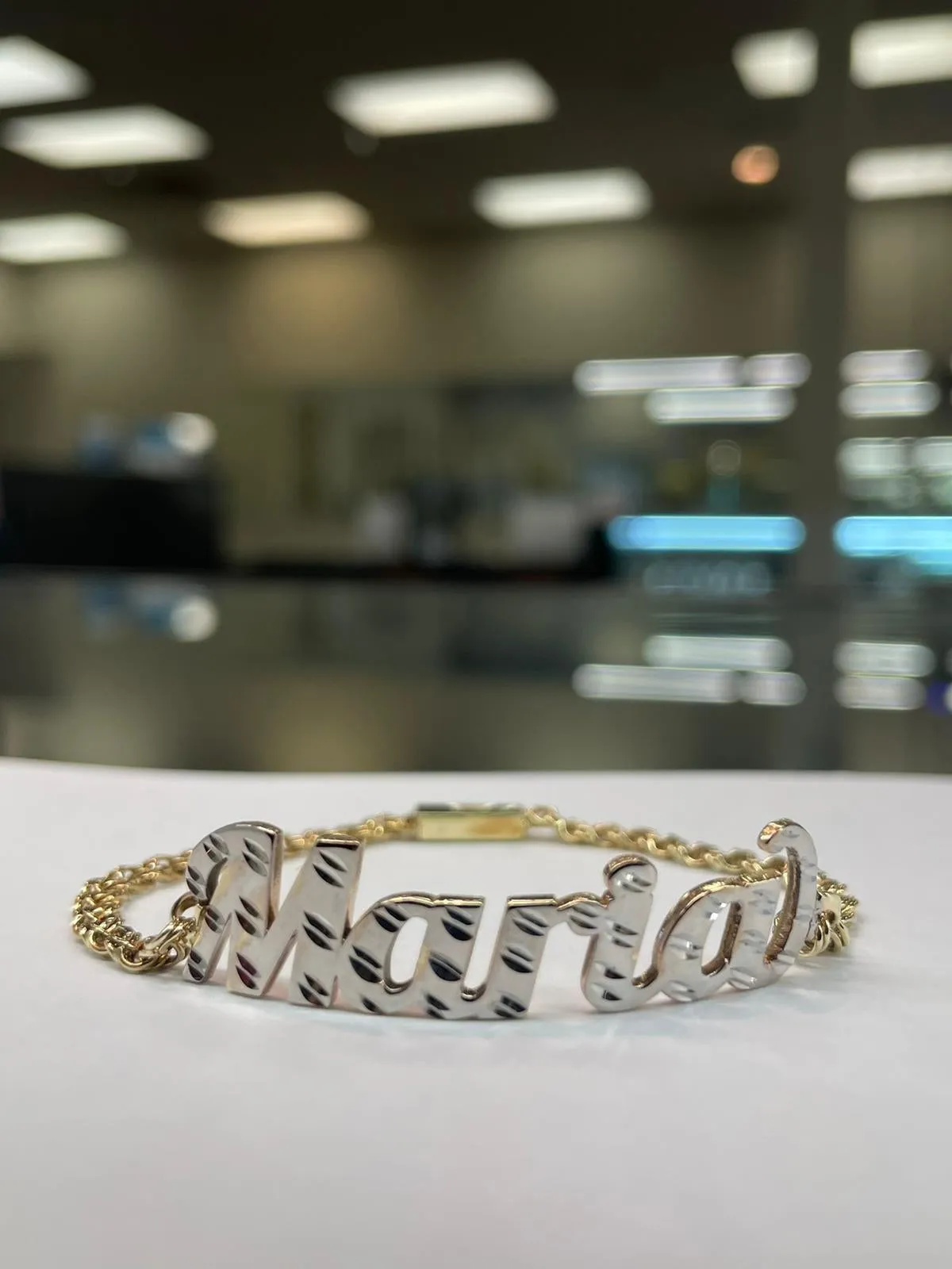 Single Name Plate Chino link Bracelet
