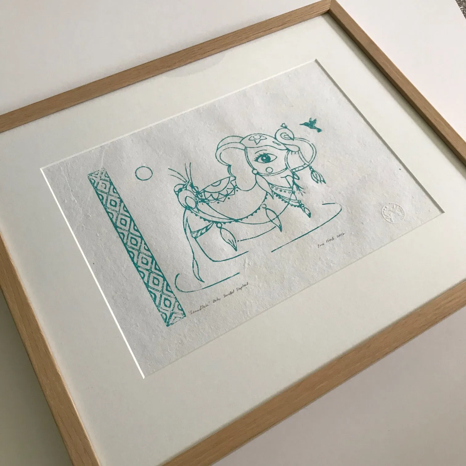 Snowflake - Blue - Framed