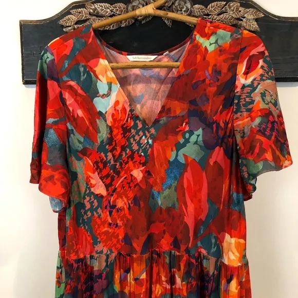 Soft Surroundings Printemps Tiered Flowy Maxi Dress Size XL
