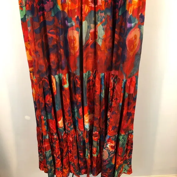 Soft Surroundings Printemps Tiered Flowy Maxi Dress Size XL