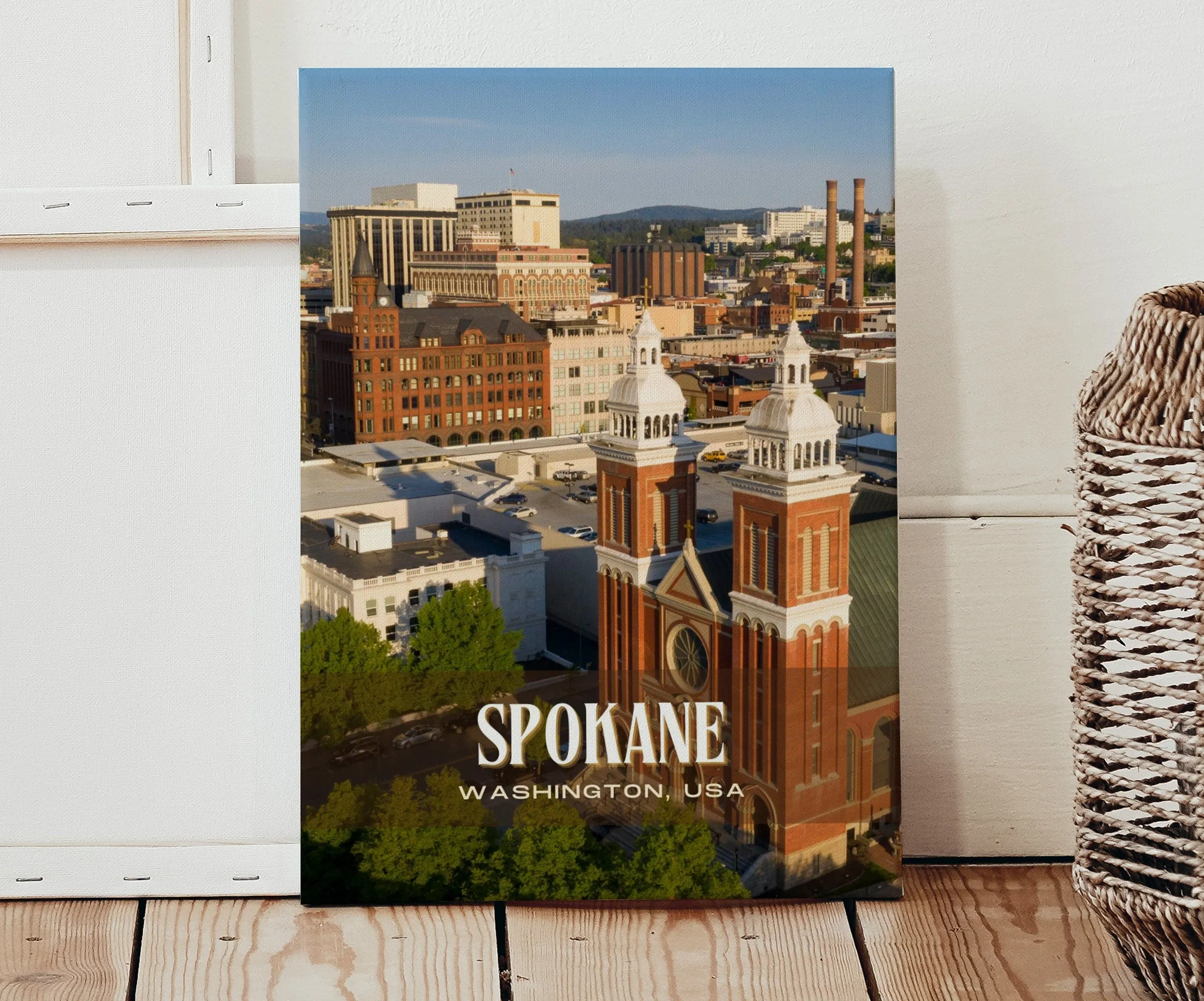 Spokane Retro Wall Art, Washington, USA
