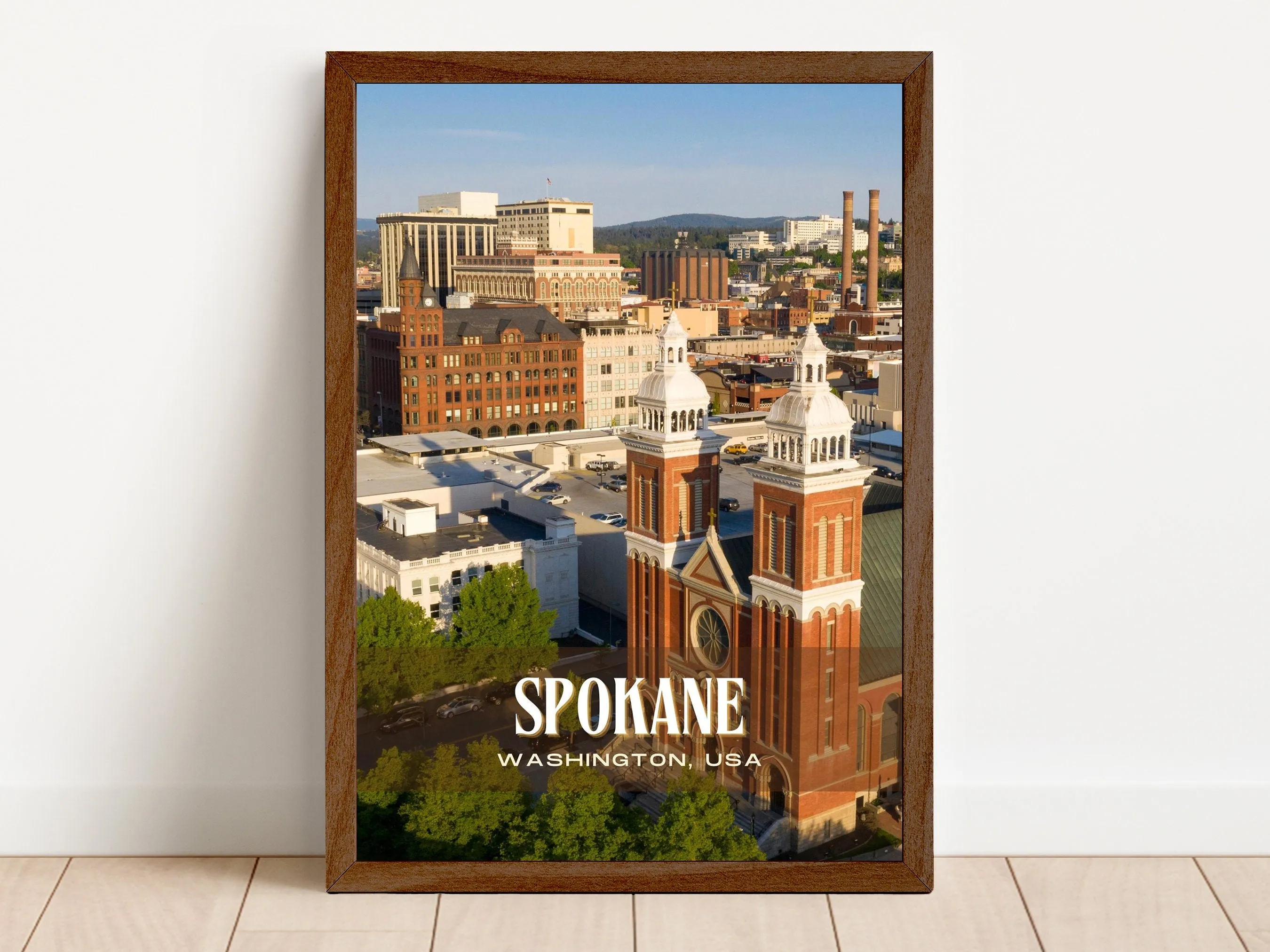 Spokane Retro Wall Art, Washington, USA