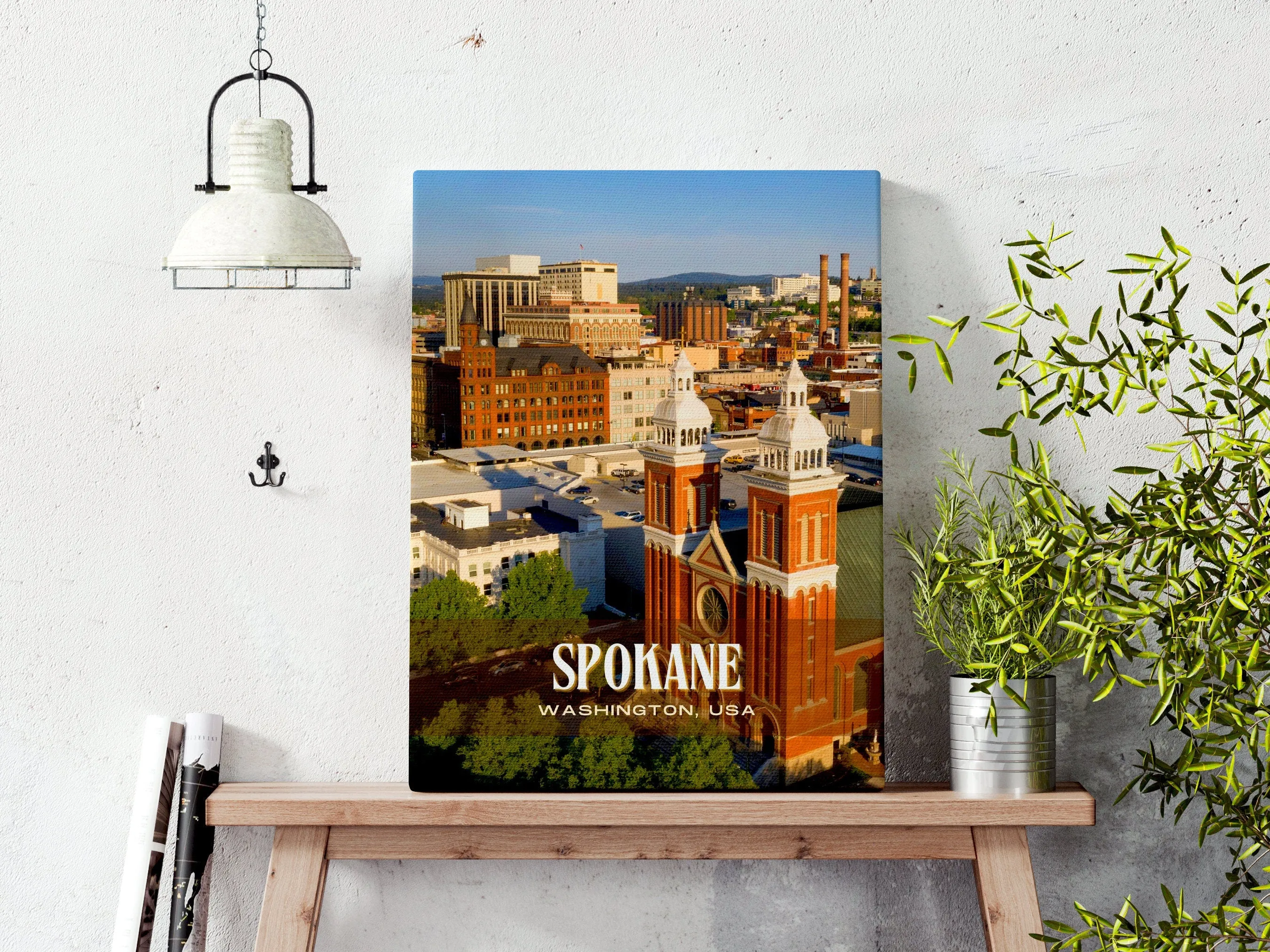 Spokane Retro Wall Art, Washington, USA
