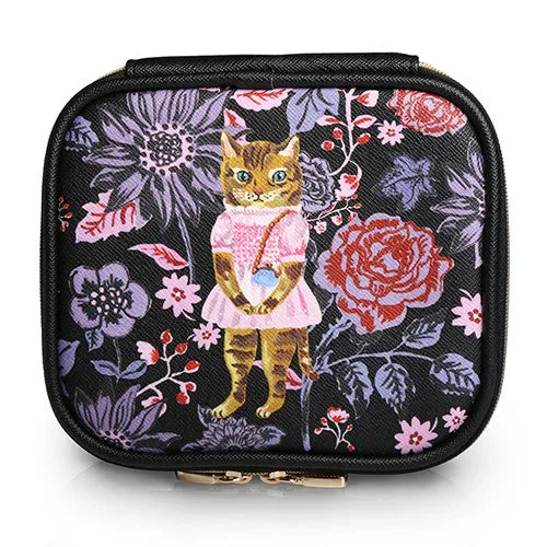 Square Cosmetic Pouch Anna Gili - Horse Navy