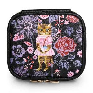 Square Cosmetic Pouch Anna Gili - Horse Navy