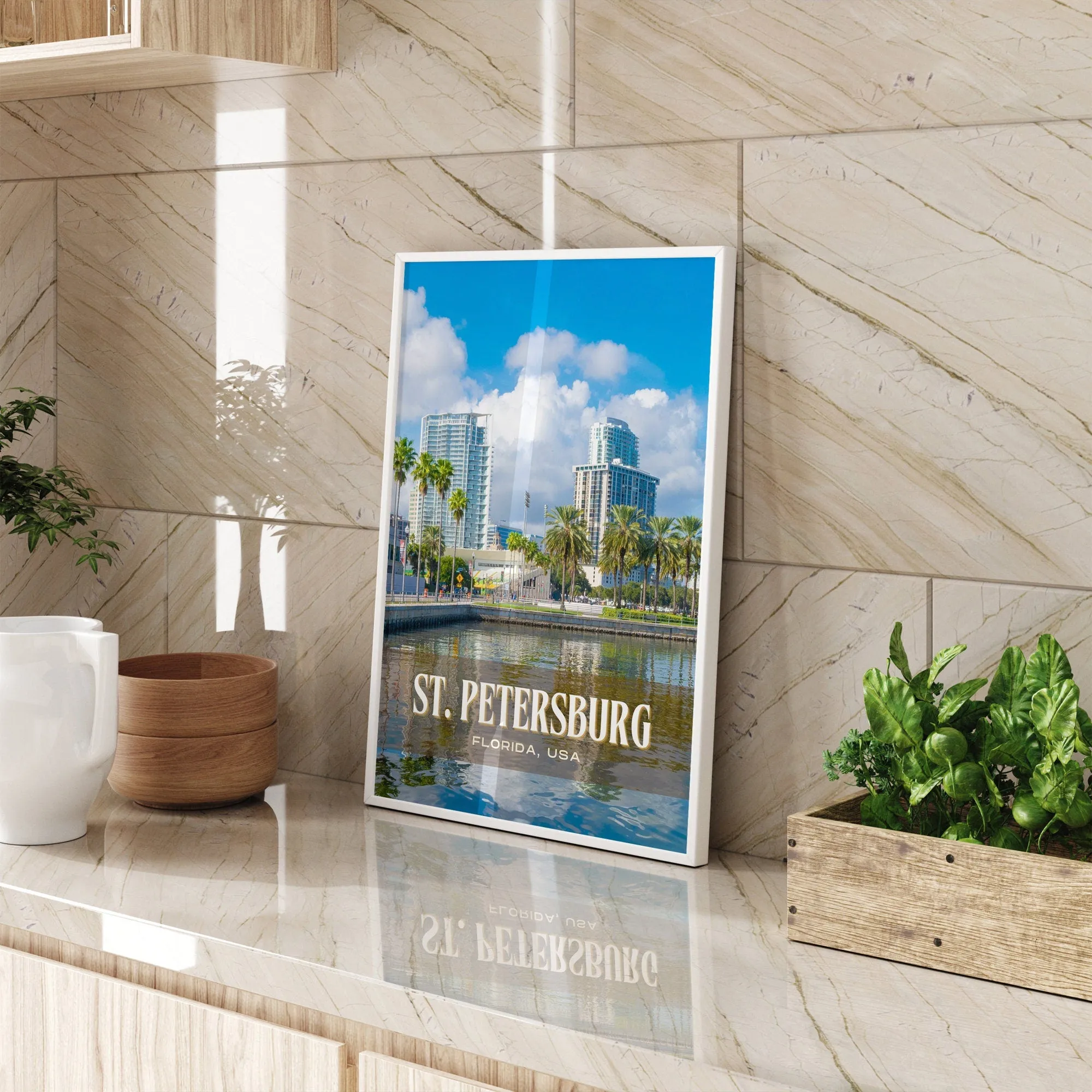 St. Petersburg Retro Wall Art, Florida, USA