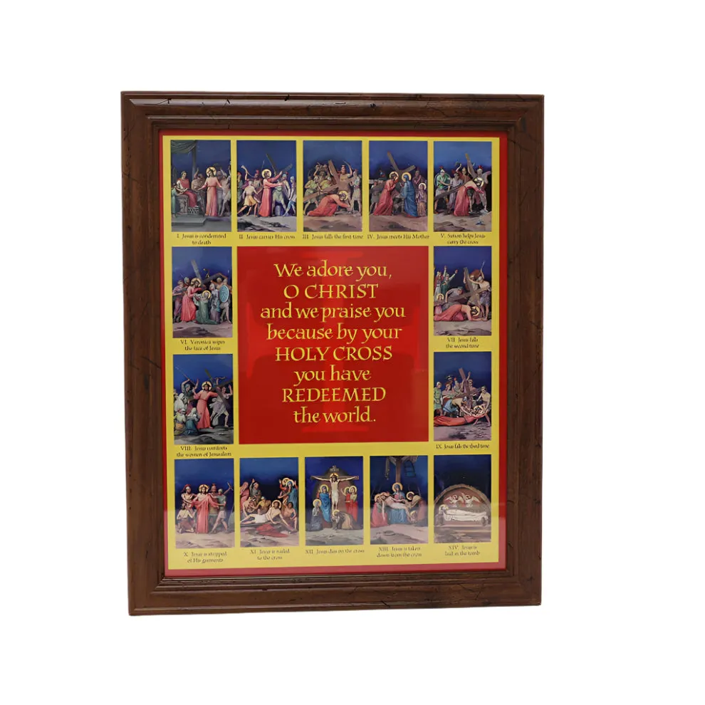 Stations of the Cross Framed Print 11 x 14"