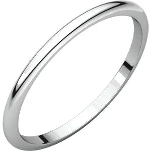 Sterling Silver 1.5 mm Half Round Band Size 9.5