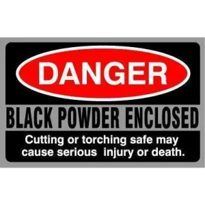 Sticker «Danger Black Powder Enclosed» Single