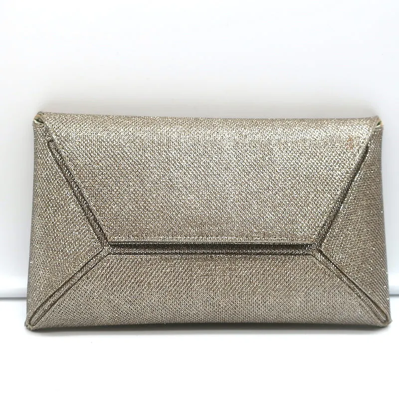 Stuart Weitzman The Petite Clutch Gold Glitter Small Shoulder Bag