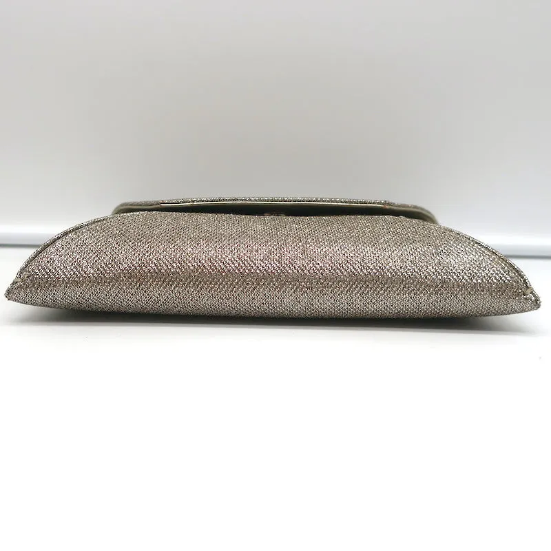 Stuart Weitzman The Petite Clutch Gold Glitter Small Shoulder Bag