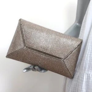 Stuart Weitzman The Petite Clutch Gold Glitter Small Shoulder Bag
