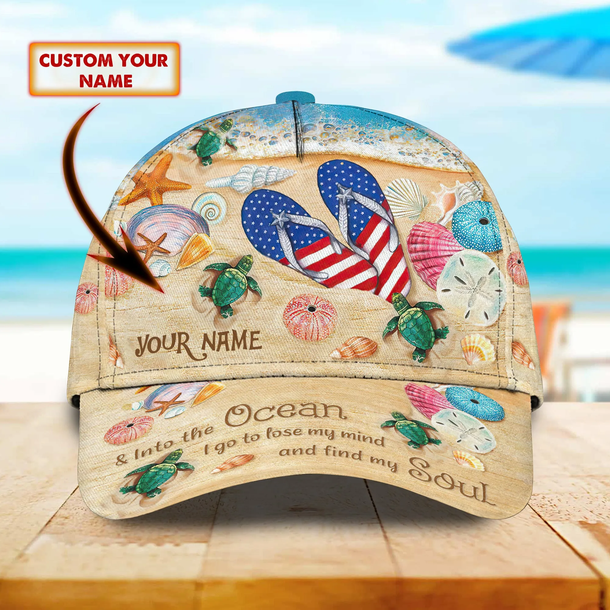 Super Beach 11 - Personalized Name Cap - Cpd