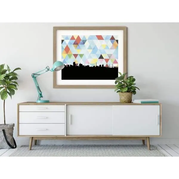 Surabaya, Indonesia geometric skyline