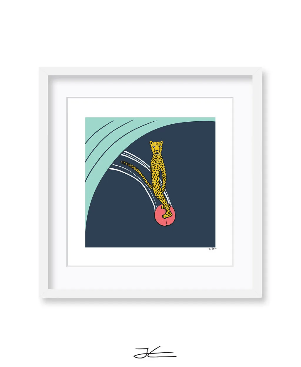 Surfing Cheetah - Print/ Framed Print