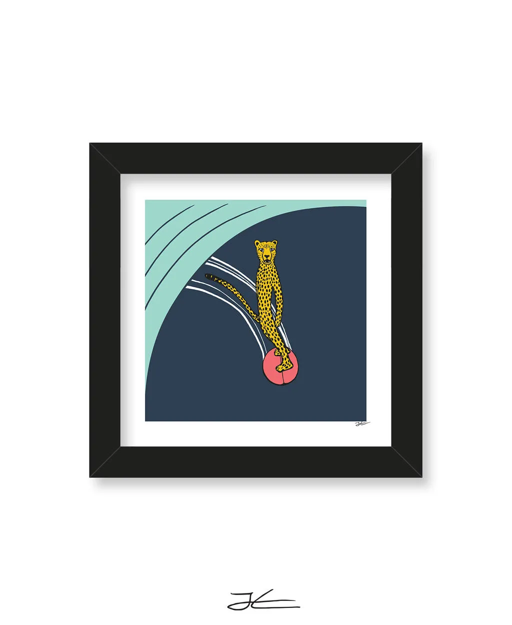 Surfing Cheetah - Print/ Framed Print