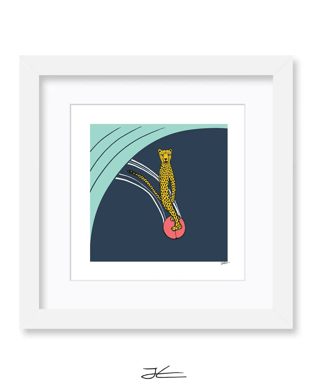 Surfing Cheetah - Print/ Framed Print