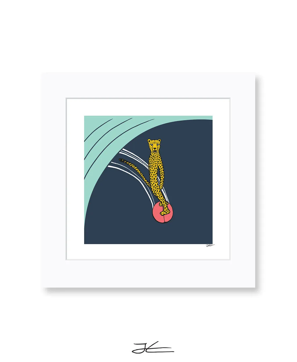 Surfing Cheetah - Print/ Framed Print
