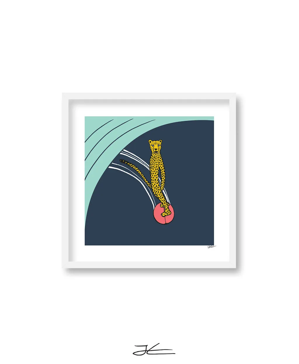 Surfing Cheetah - Print/ Framed Print