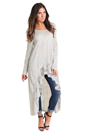 Tammy Lace Trim Long Top