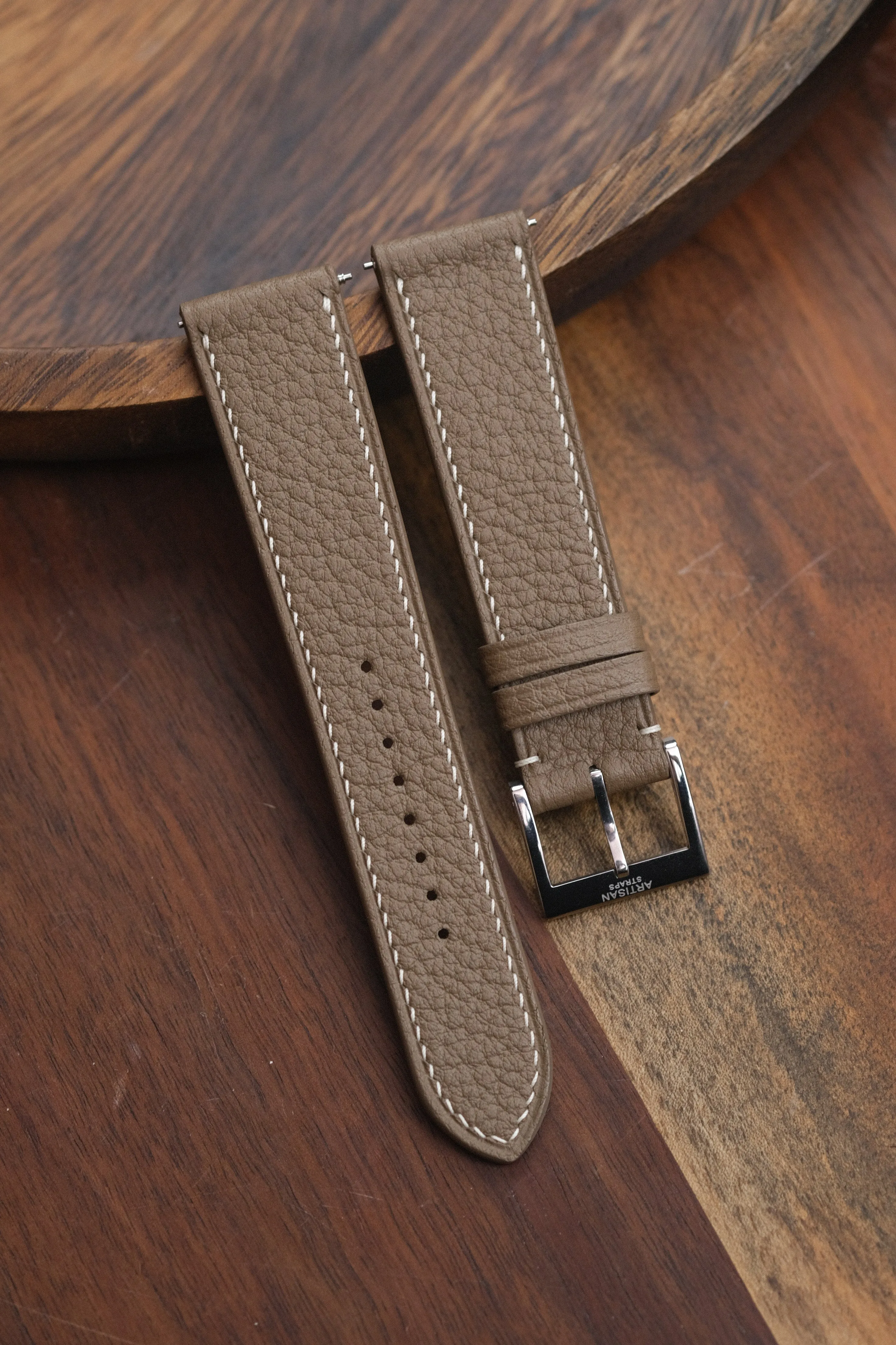 Taupe Shrunken Calf Leather Strap