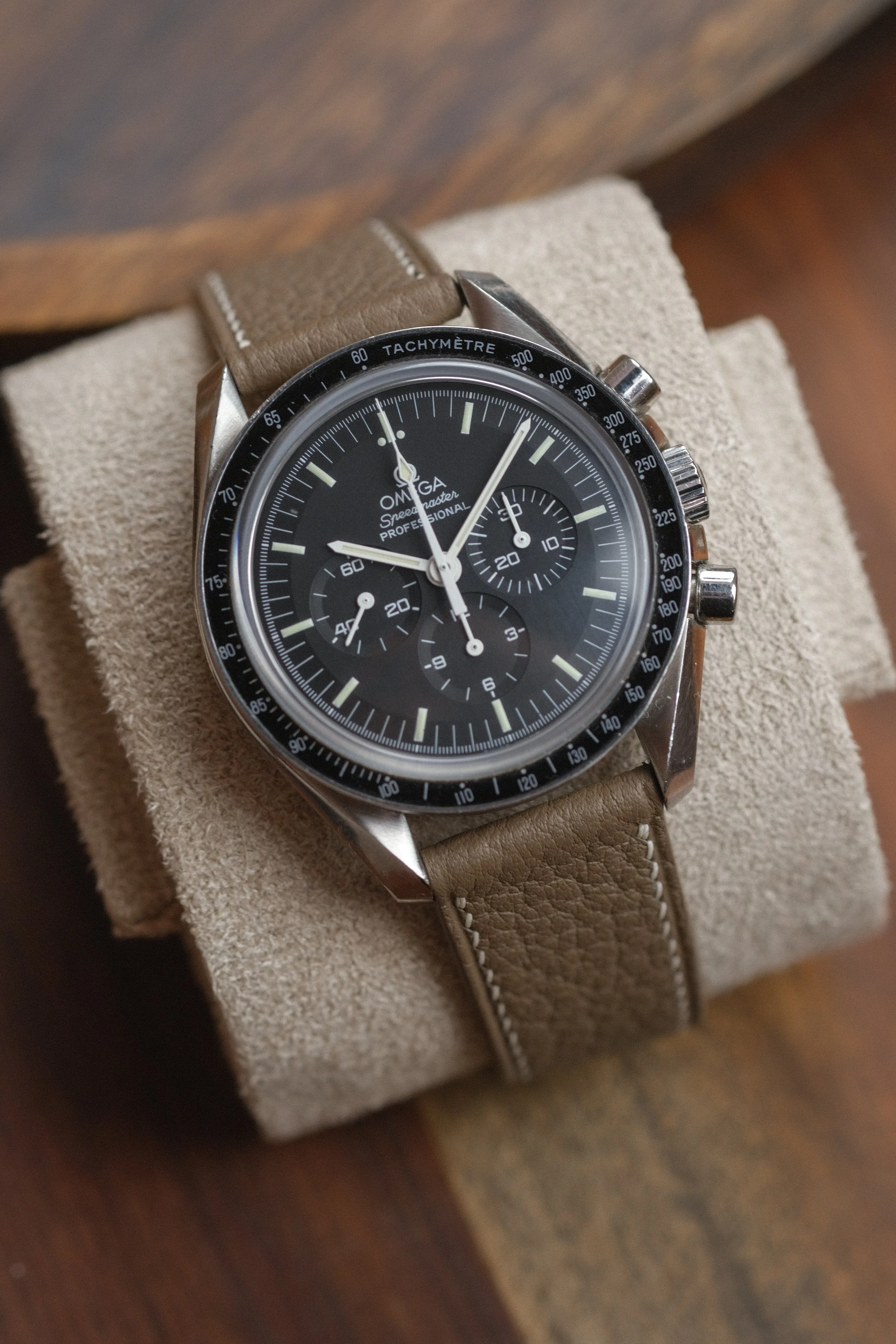 Taupe Shrunken Calf Leather Strap