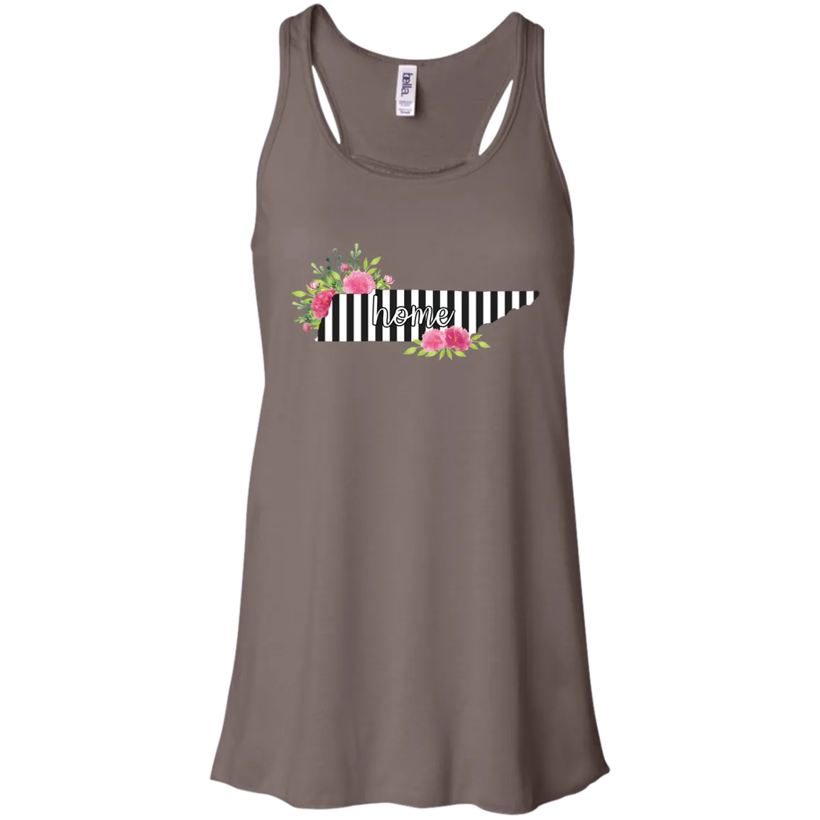 Tennessee Home Striped Floral Flowy Racerback Tank – A Beautiful Tribute to the Volunteer State
