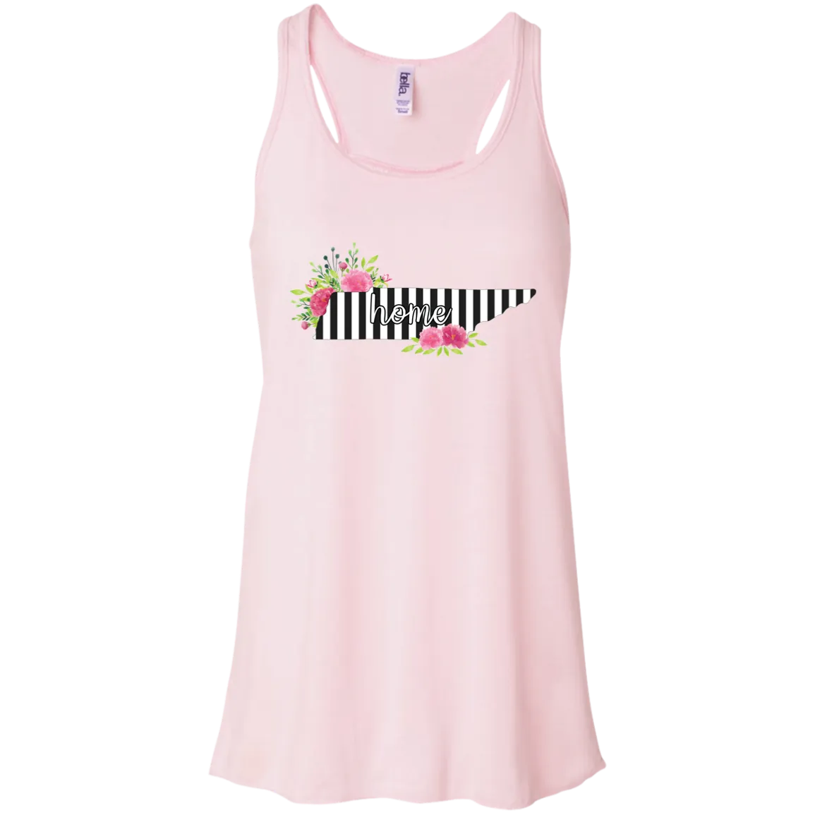 Tennessee Home Striped Floral Flowy Racerback Tank – A Beautiful Tribute to the Volunteer State