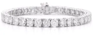 Tennis Bracelet Made In 14K White Gold (G-H Color, I1-I2 Clarity)