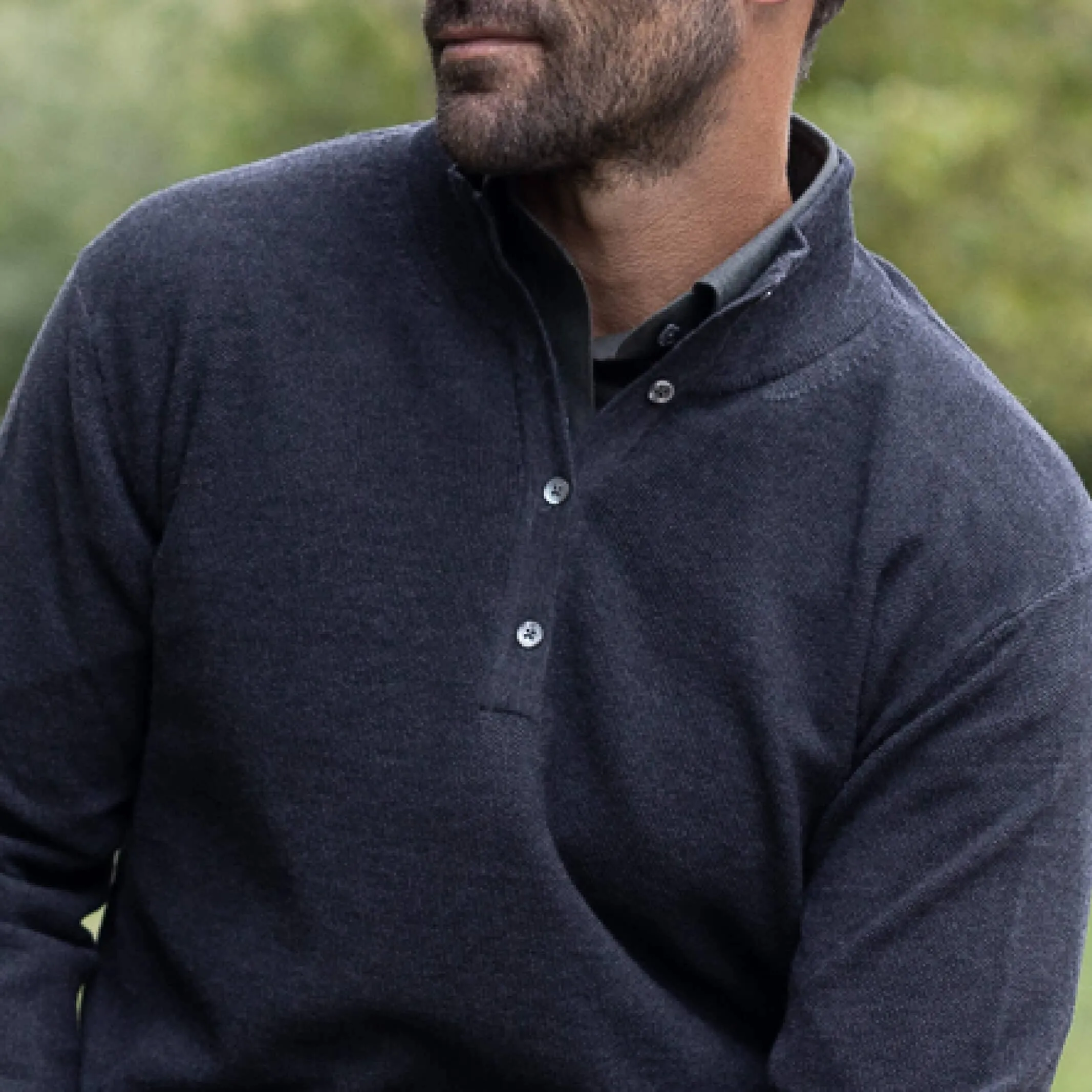 The Charcoal Heather Reymond Mock Henley