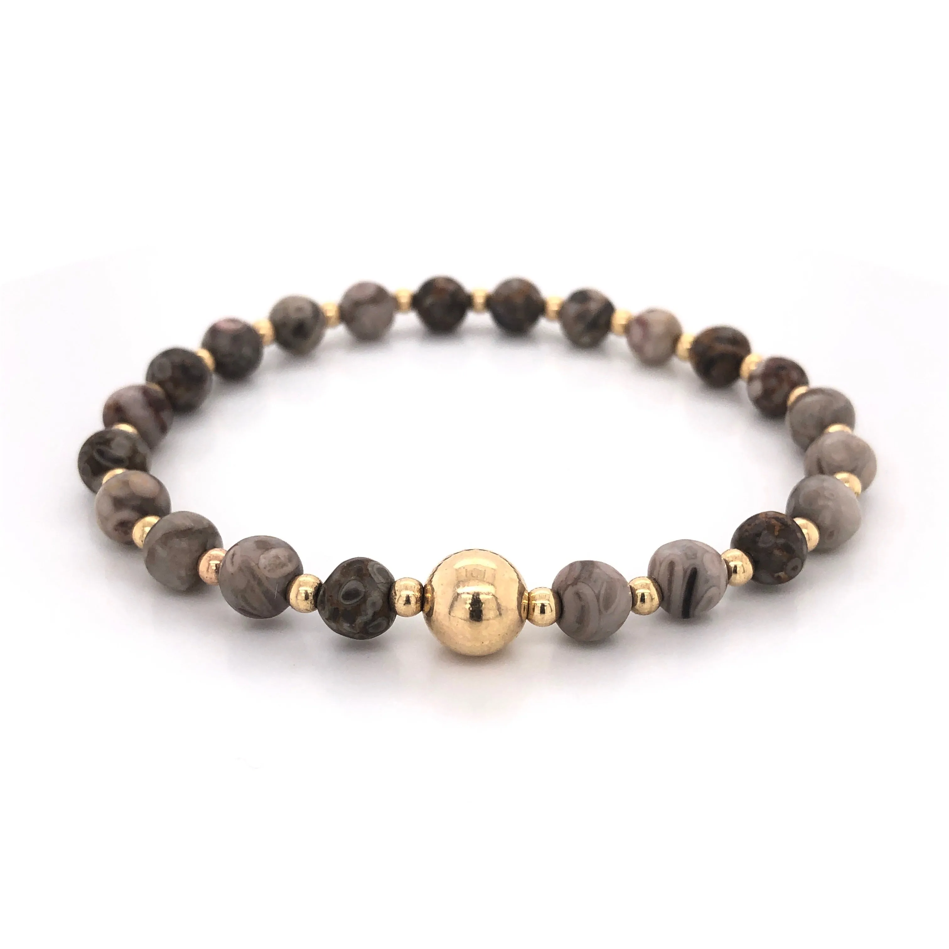 The Tommy Bracelet • Fossil Jasper